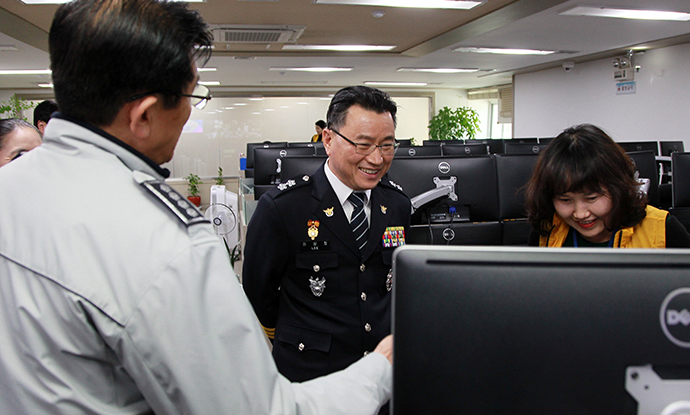 이상정 청장, CCTV통합관제센터 방문