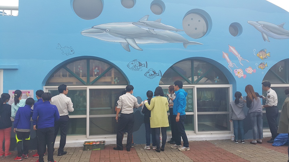 서귀포서, 학교폭력 환경개선을 위한 CPTED벽화 제작 실시
