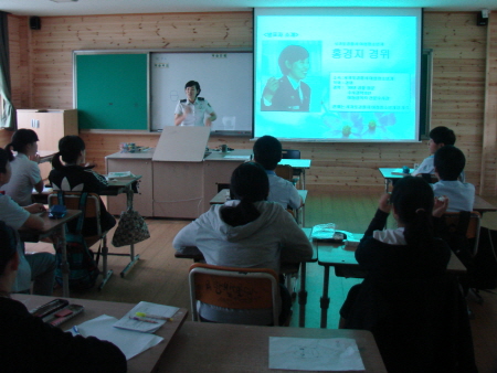 서귀포서, 신산중학교 학교폭력 예방 반별 교육 실시